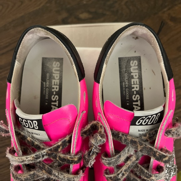 Golden Goose Neon Pink Superstar Sneakers - Picture 3 of 5